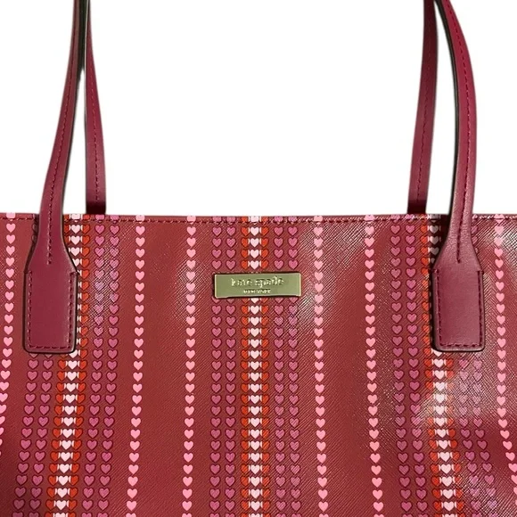 Kate Spade New York Shore Street Heart Stripe Margaretta Tote - Picture 2 of 12